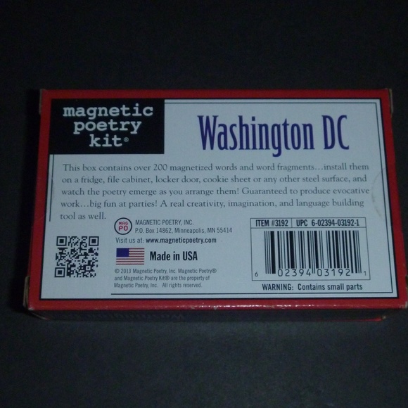 Washington DC Magnetic Poetry Kit-Brand New - Picture 3 of 3